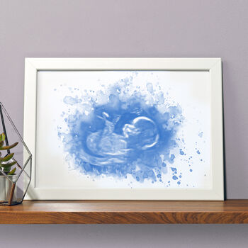 Personalised Baby Ultrasound Scan Illustration Print, 3 of 6