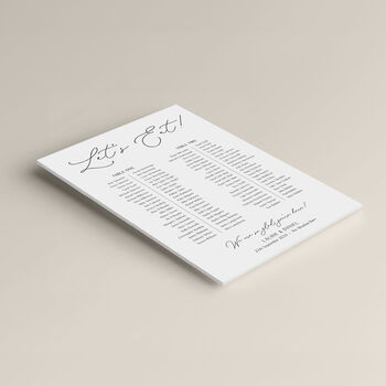 Modern Elegance Wedding Banquet Table Plan Sign, 2 of 3