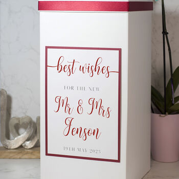 Personalised Classic Script Wedding Post Box, 2 of 5