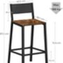 Set Of Two Breakfast Kitchen Bar Stools Counter Chairs, thumbnail 12 of 12