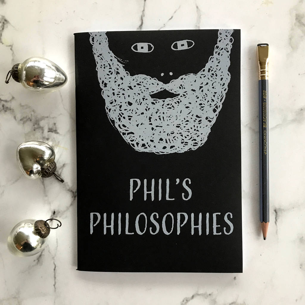 personalised bearded men notebook by snapdragon