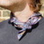 Mens Navy And Burgundy Paisley Neckerchief, thumbnail 10 of 12