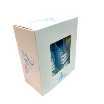 Cute Converse Style Baby Shoes In A Gift Box, Perfect Gift For Baby Or First Walkers, 9 of 12
