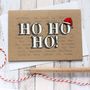 Ho Ho Ho! Hand Painted Merry Christmas Card, thumbnail 3 of 3