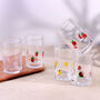 G Decor Berry And Bow Bubble Glasses Handcrafted And Handmade Bubble Textured Fruit And Ribbon Bow Drinkware, thumbnail 2 of 8