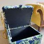 Footstool With Storage In Tropical Monkey Print, thumbnail 3 of 3