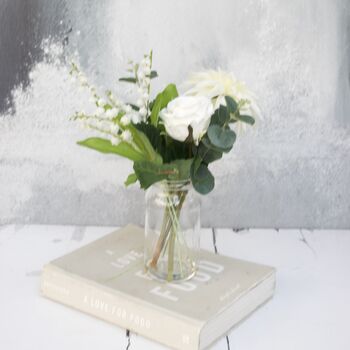 Faux Chrysantheum And Lily Of The Valley In Vase, 3 of 3