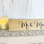 Wooden Wedding Sign Mr And Mrs Keepsake Decoration, thumbnail 5 of 6