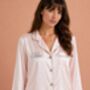 Personalised Women's Mothers Luxury Pink Silky Satin Pyjamas, thumbnail 5 of 12