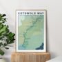 Cotswold Way Map Art – Cotswolds Art Print, thumbnail 6 of 10