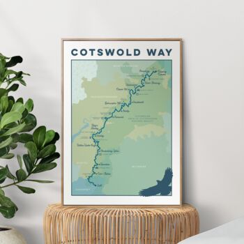 Cotswold Way Map Art – Cotswolds Art Print, 6 of 10