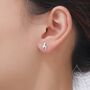 Sterling Silver Tiny Poodle Dog Stud Earrings, thumbnail 5 of 12