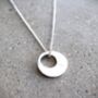 Sterling Silver Hammered Air O Necklace, thumbnail 2 of 3