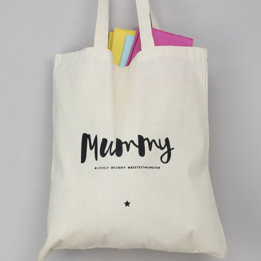 Personalised Monochrome #Hashtag Tote Bag By XOXO | notonthehighstreet.com
