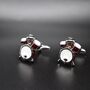 Drum Kit Silver And Red Cufflinks Gift For Musicians | 316 L Stainless Steel Accessory, thumbnail 3 of 5