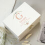 Personalised Baby Girl Floral Wooden Keepsake Box, thumbnail 2 of 2