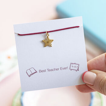 Best Teacher Ever Gold Star Bracelet, 3 of 5