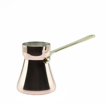 Solid Copper Turkish Coffee Pot With Brass Handle, Heavy Duty Copper, Tin Lined Inside, 5 of 8