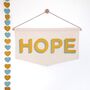 'HOPE' Wall Hanging In Custom Colours, thumbnail 3 of 6