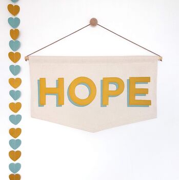 'HOPE' Wall Hanging In Custom Colours, 3 of 6