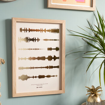Personalised Metallic Favourite Song Sound Wave Print, 2 of 10