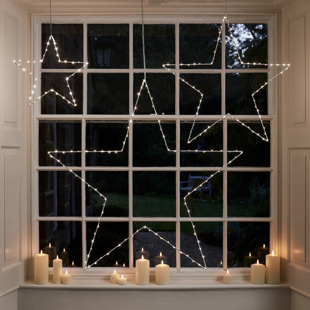 Mixed Star Christmas Window Light By Lights4fun | notonthehighstreet.com