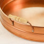 Brushed Copper Circular Serving Tray, thumbnail 6 of 9