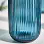 Palermo Set Of Four Blue Ribbed Highball Tumblers, thumbnail 4 of 6