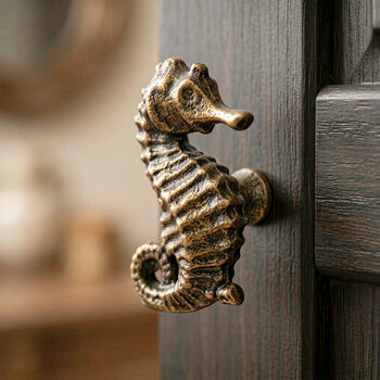 Brass Seahorse Drawer Pull Knob, 4 of 8