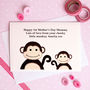 'Monkeys' 1st Birthday Or Mothers Day As My Mummy Card, thumbnail 2 of 5