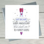 Wedding Anniversary Personalised Greeting Card, thumbnail 2 of 3