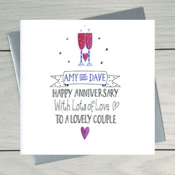 Wedding Anniversary Personalised Greeting Card, 2 of 3