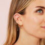 Anna Gold Rainbow Huggie Earring Stacker Set, thumbnail 2 of 2