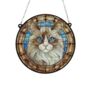 Cat Ragdoll Stained Glass Effect Suncatcher, thumbnail 2 of 3