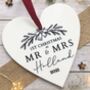 Personalised 1st Christmas As Mr And Mrs Decoration, thumbnail 1 of 3