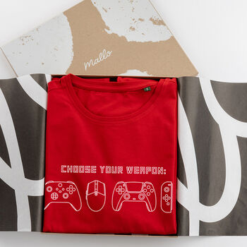 ‘Choose Your Weapon’ Game Controller T Shirt, 5 of 6