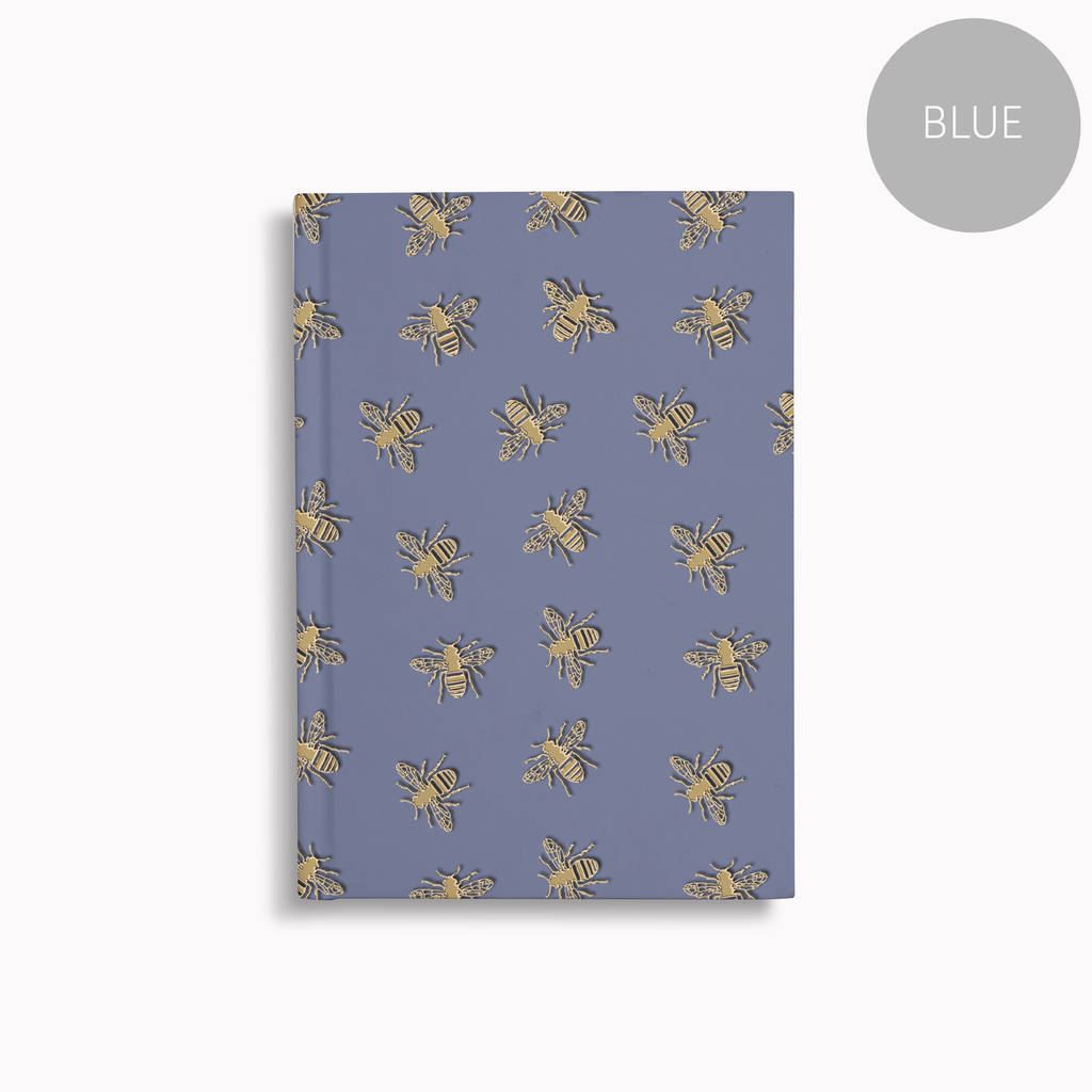 bees print a5 notebook lined plain or graph paper by harper
