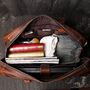 Leather Holdall Weekend Bag With Luggage Tag, thumbnail 10 of 12