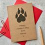 Personalised Dog Paw Print Mother's Day Card, thumbnail 2 of 3