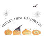 Personalised First Halloween Pumpkin Baby Grow, thumbnail 2 of 2