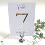 Modern Wedding Table Numbers Gold Or Silver Foil, thumbnail 10 of 12