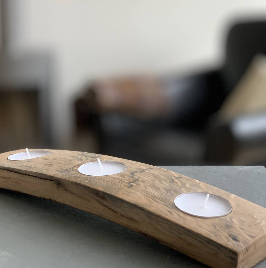 Cask Stave Tea Light Holder Large Tea Lights By Phil Rao Studio Two