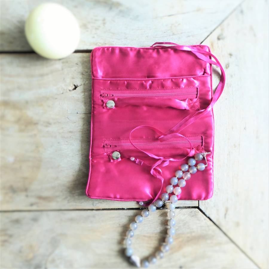 P Velvet Jewellery Roll By Plum & Ivory