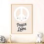 Peace Sign Peace And Love Children's Art Print, thumbnail 2 of 9