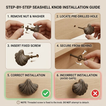 Nautical Brass Seashell Knob, 3 of 8