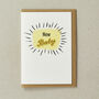 New Baby Embroidered Word Greeting Card, thumbnail 1 of 2