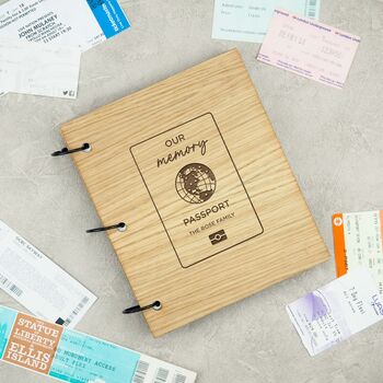 Personalised Memory Passport Scrapbook For Couples, 3 of 9