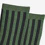 Vertical Stripe Glitter Socks In Green / Black, thumbnail 3 of 4