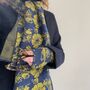 Women's Floral Cashmere Wrist Warmers Green, thumbnail 2 of 4
