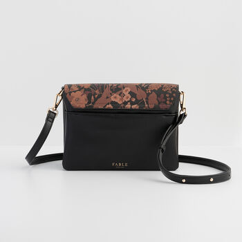 Deco Blooms Black Crossbody Handbag, 3 of 6